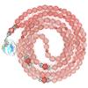 QUARTZ, cherry. mala, japa, mantra, prayer beads, sanskrit, chanting