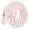 QUARTZ, rose. mala, japa, mantra, prayer beads, sanskrit, chanting